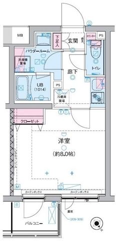 GENOVIA三軒茶屋 green veilの間取り写真
