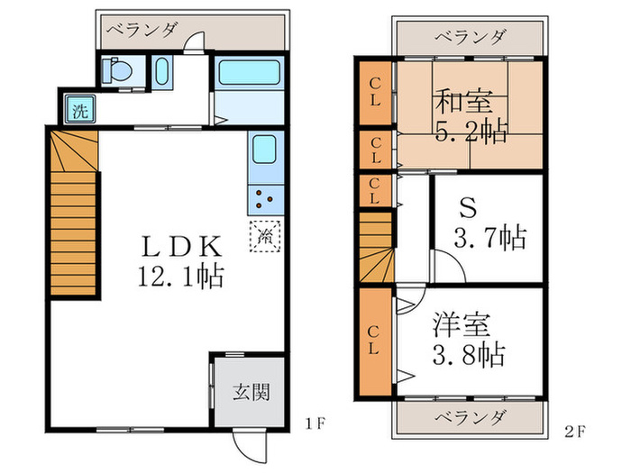 相国寺門前町貸家の間取り写真
