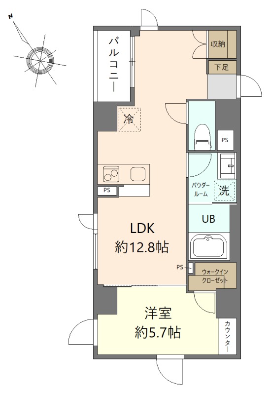 東急東横線 学芸大学駅 徒歩13分 6階建 築5年の間取り写真