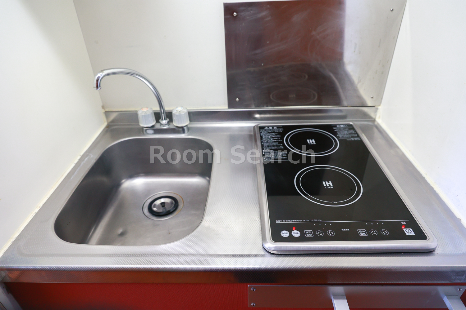 キッチン　2口コンロ、キッチン収納