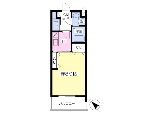 堺市北区百舌鳥陵南町のマンションの間取り