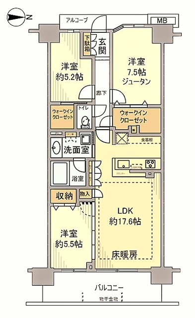 プラウドシティ南山の間取り