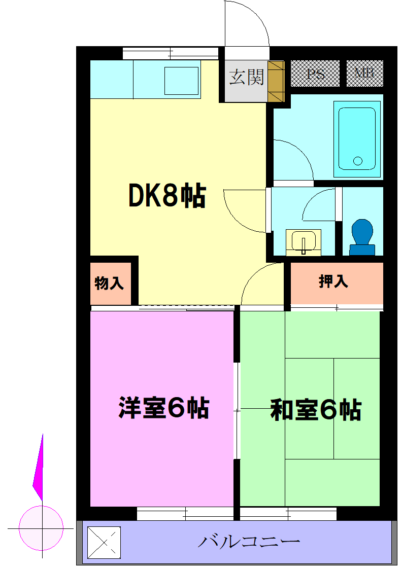 パールマンションの間取り