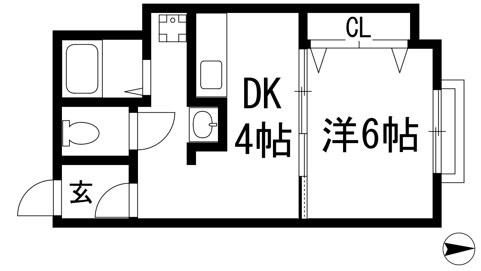 池田市室町のマンションの間取り