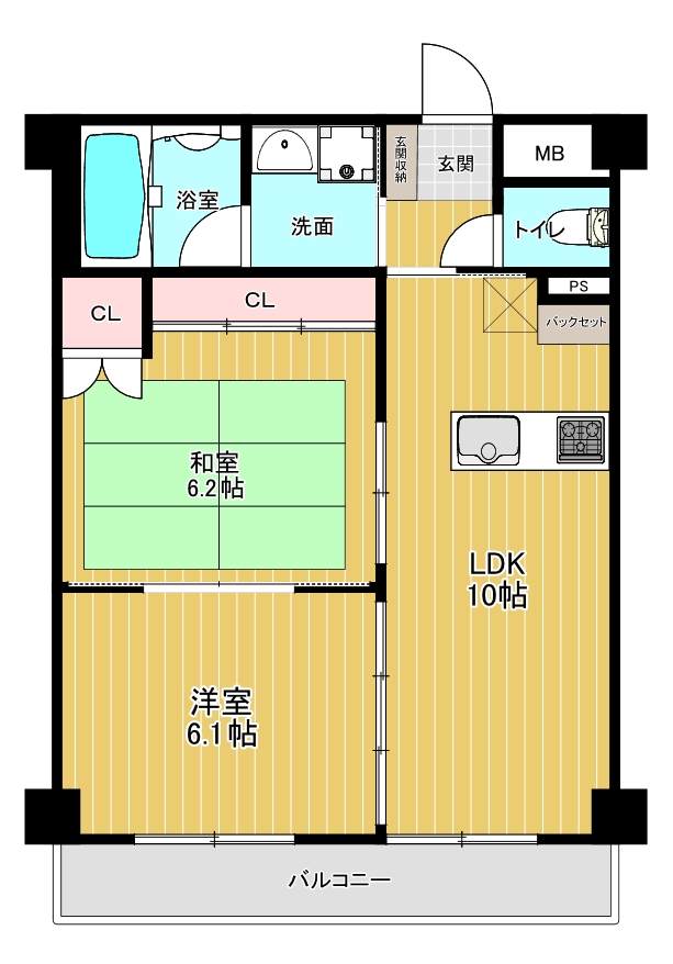 シャトー橿原の間取り