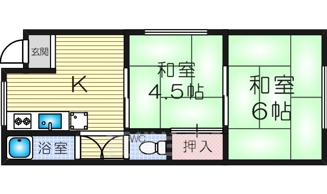 大阪市淀川区塚本のマンションの間取り