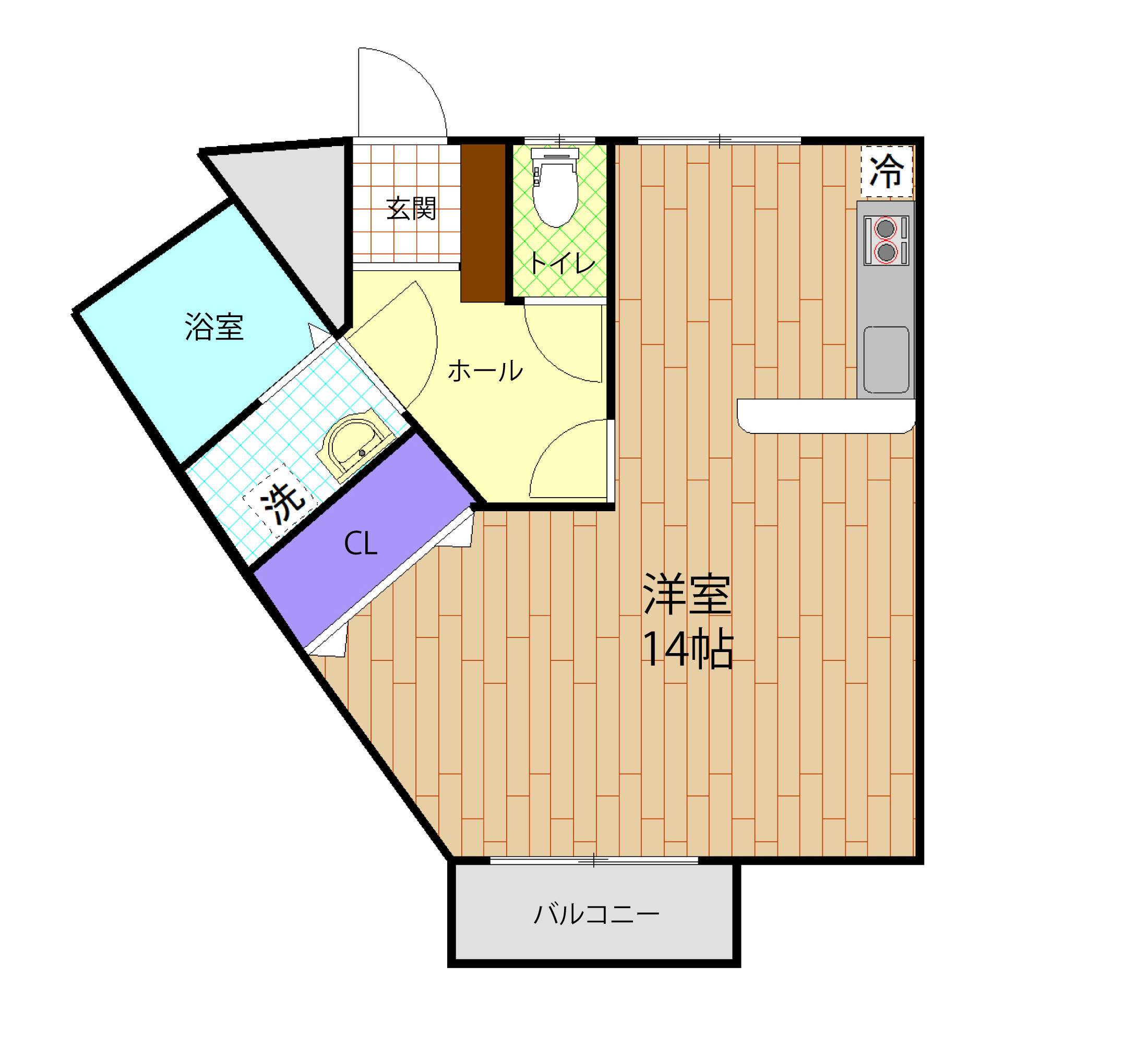 【鹿児島市伊敷のマンションの間取り】