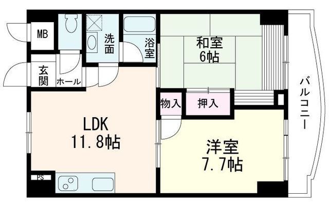 【サンビレッジ段原の間取り】