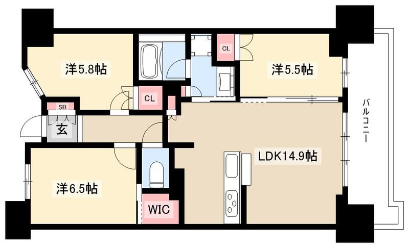 【プラウド高岳の間取り】