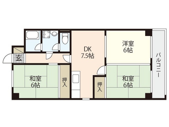 コーポ井口台の間取り