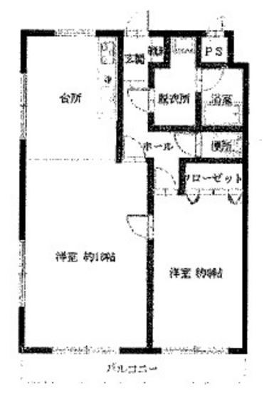 岡山市北区内山下のマンションの間取り