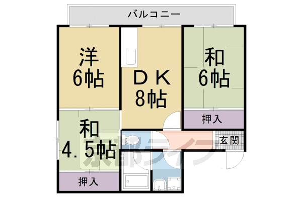 コンフォール北白川の間取り