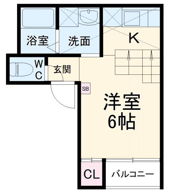 愛知県名古屋市中村区本陣通５（アパート）の賃貸物件の間取り
