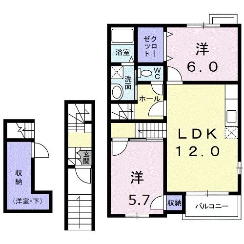 ロッサ　Ａの間取り