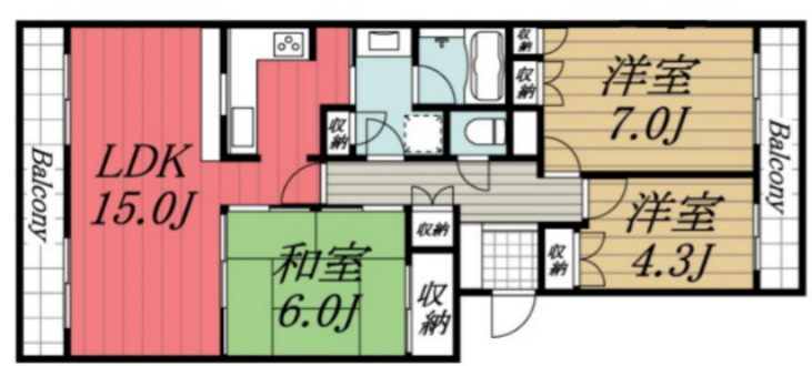 佐倉市弥勒町のマンションの間取り