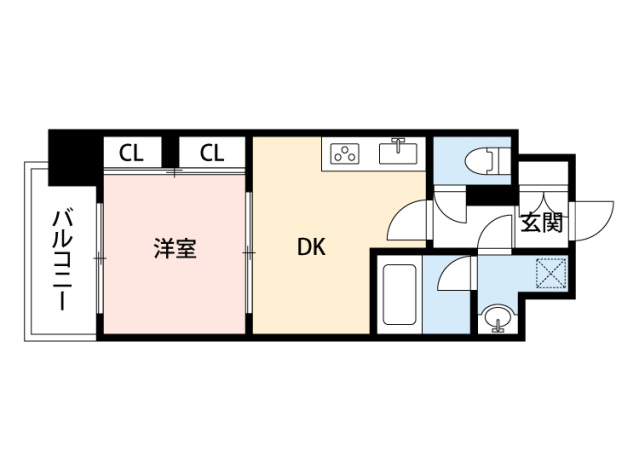 福岡市博多区博多駅南のマンションの間取り