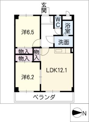 ロイヤルハートピア郷津　Ａ棟の間取り