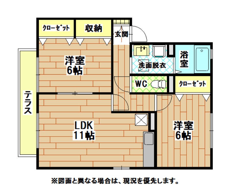 北九州市小倉北区今町のアパートの間取り