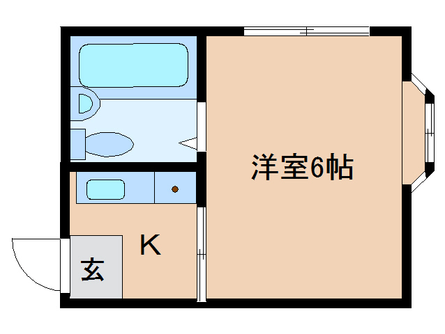 奈良市西大寺赤田町のマンションの間取り