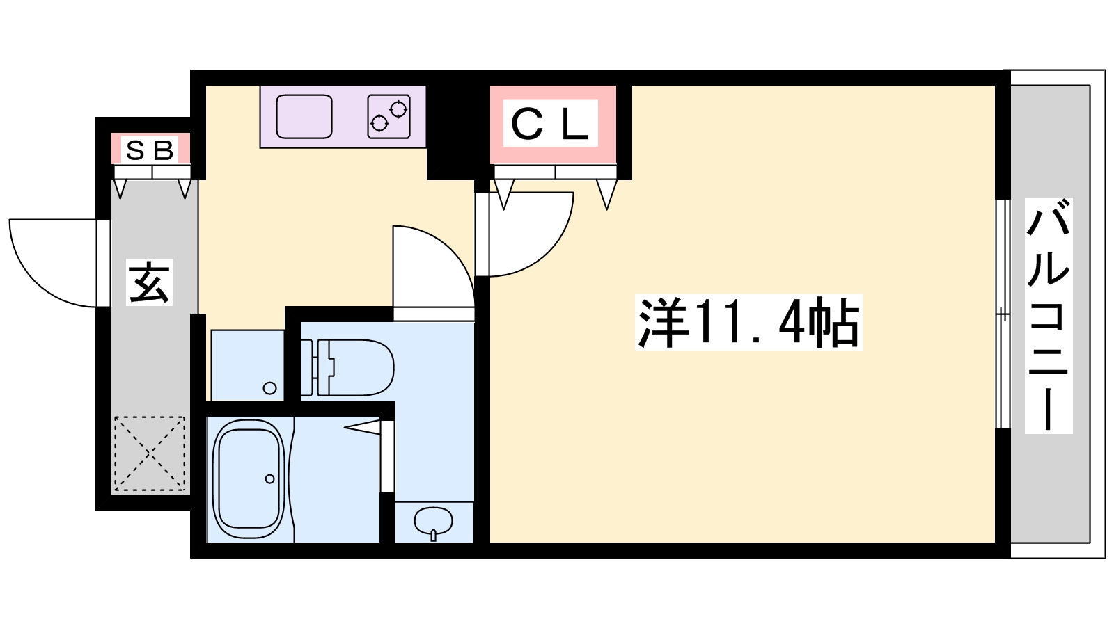 姫路市南町のマンションの間取り