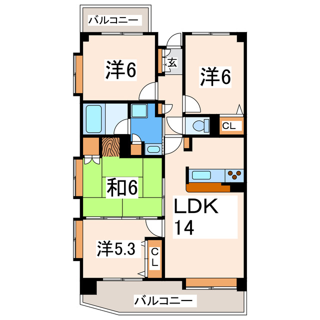 チサンマンション大江の間取り