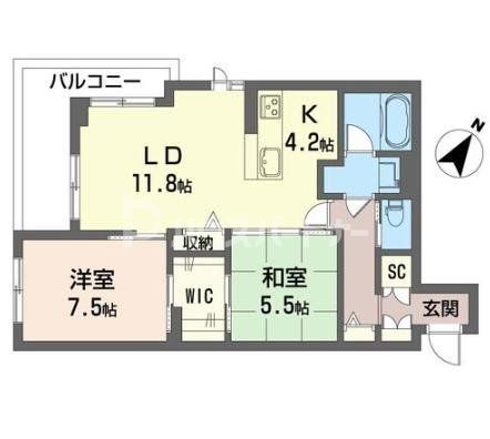 クラシアム西千葉の間取り