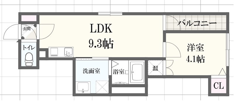 【加古川市平岡町新在家のアパートの間取り】