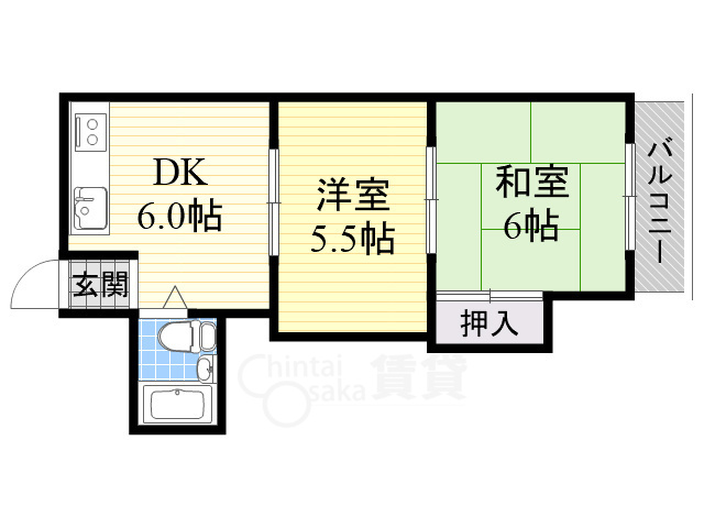 鶴見サンマンションの間取り