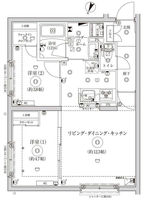 グローリオシェルト池袋2の間取り