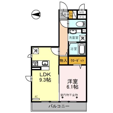 オークリーフ三郷　Ｂの間取り