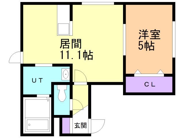 函館市大縄町のマンションの間取り