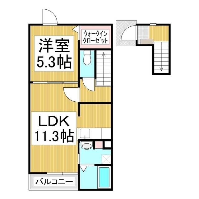 須坂市大字塩川のアパートの間取り