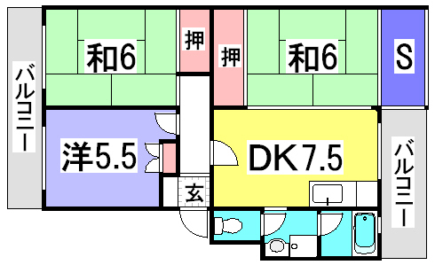 第2仁井田マンションの間取り