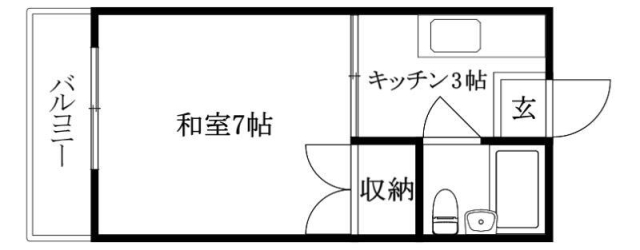 松山市土居田町のマンションの間取り