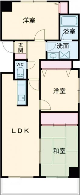 旭川市六条通のマンションの間取り