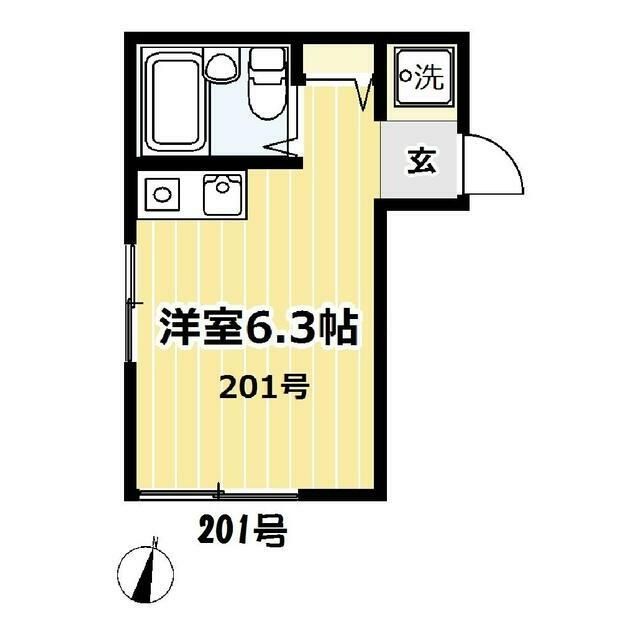 藤沢市鵠沼石上のアパートの間取り