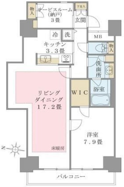 ブリリアイスト東雲キャナルコートの間取り