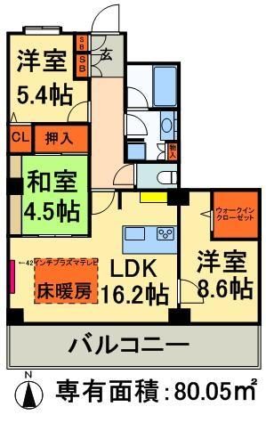 荒川区南千住のマンションの間取り