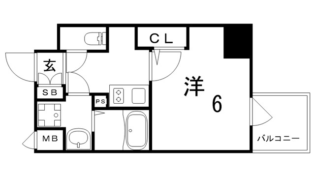 エスリード神戸三宮ヒルズの間取り