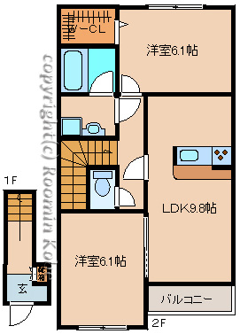 シエスタコートB棟の間取り