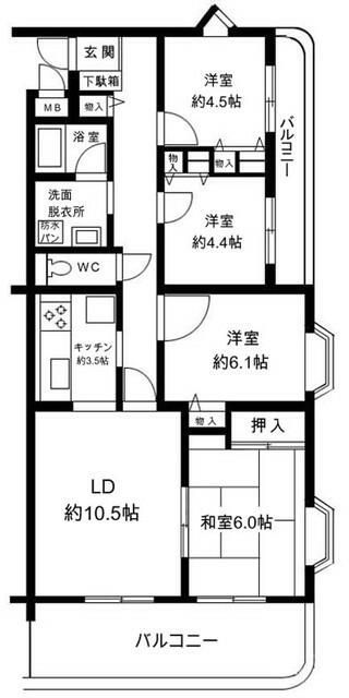 たちばな台ガーデンの間取り