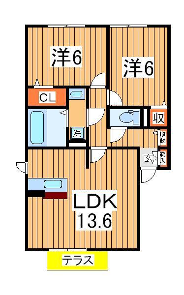 ポルト　ボヌール　Ａの間取り