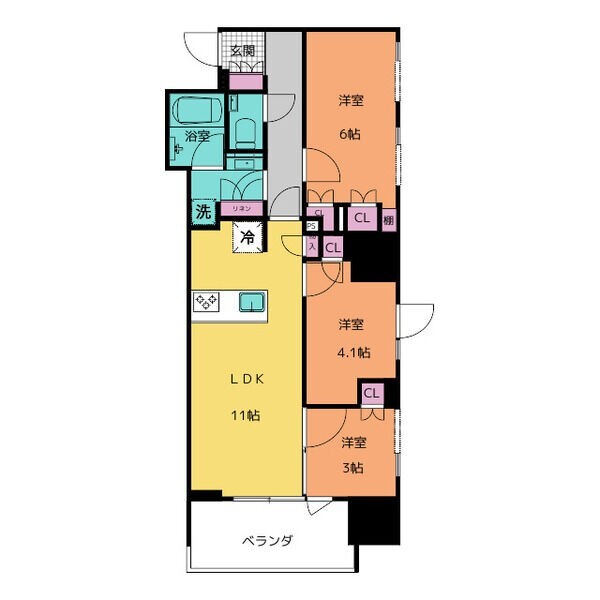 名古屋市中区錦のマンションの間取り