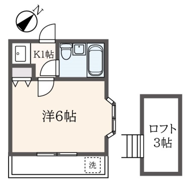 府中市清水が丘のアパートの間取り