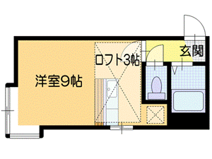 小樽市長橋のアパートの間取り