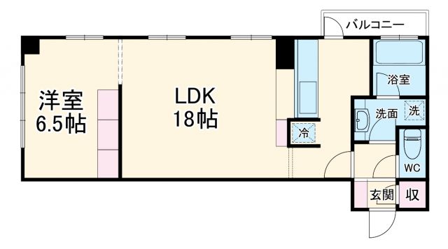 川崎市高津区久本のマンションの間取り