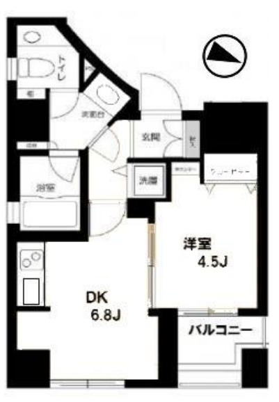 港区赤坂のマンションの間取り