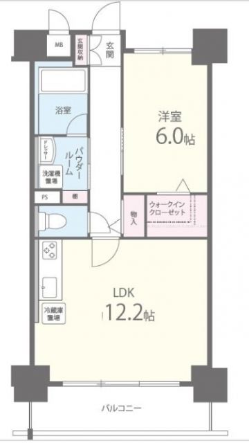 東大阪市俊徳町のマンションの間取り