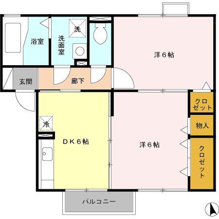 天草市北浜町のアパートの間取り