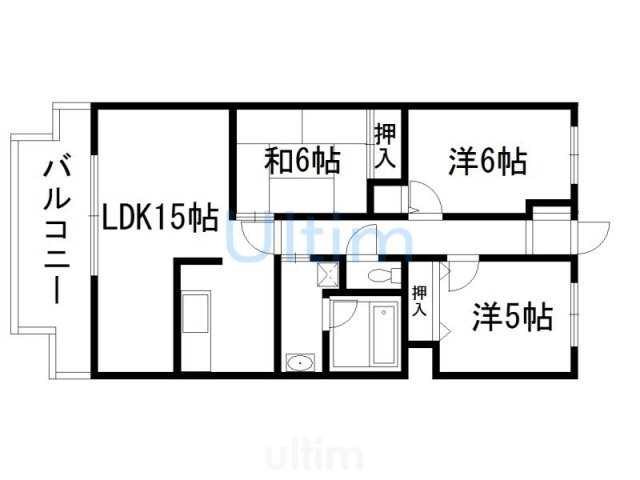 アメニティ双ヶ丘の間取り